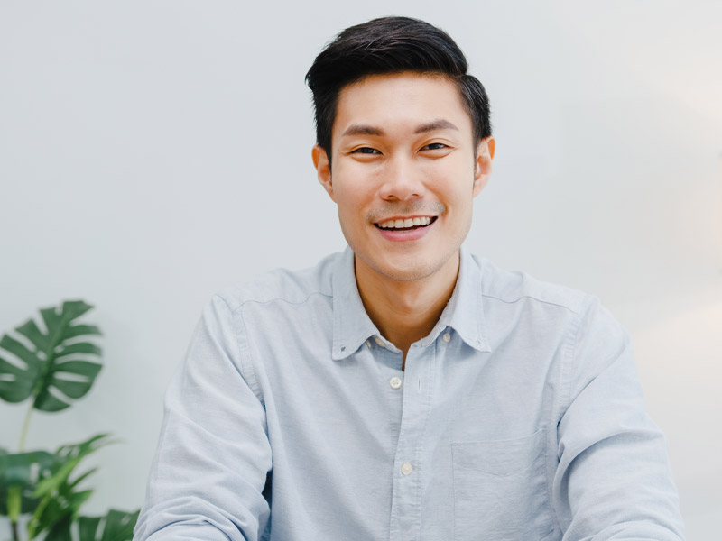 man smiling